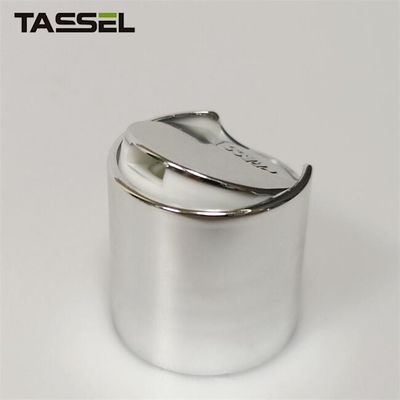 24/410 Shiny Silver UV Coated PP Disc Cap Plastic Bottle Cap for shampoo