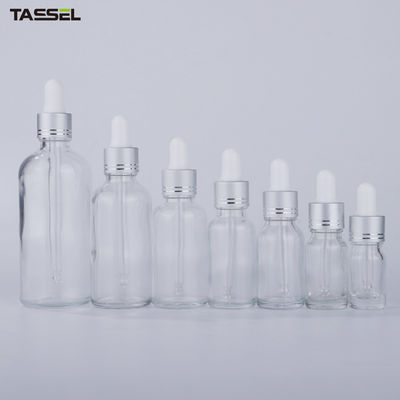 5ml 10ml Clear Essential Oil Glass Dropper Bottles 18/410 Aluminium Dropper