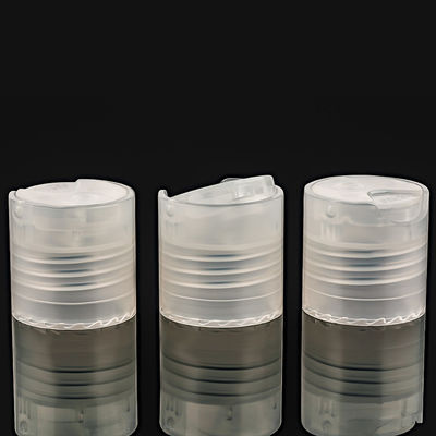 20/410 20mm Flip Top Plastic Bottle Caps Clear For Shampoo Body Lotion Cleanser