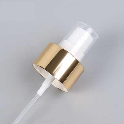 24/410 Aluminium Fine Mist Sprayer Shiny Gold PP Cap For Body Mist