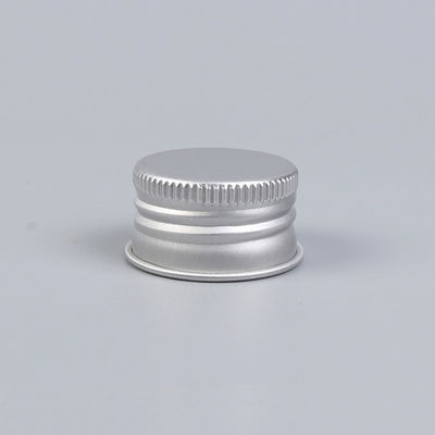 18/410 18/415 Dispensing Cap Matte Silver Aluminium Lotion Bottle Caps With PE Liners