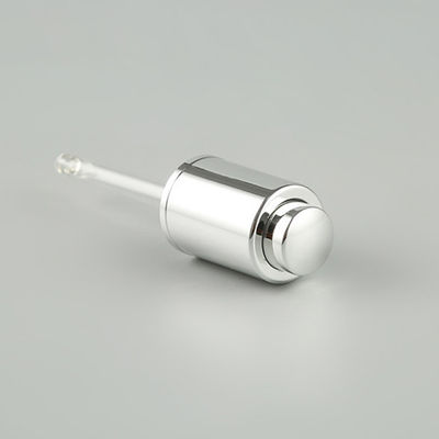 ABS Press Dispensing Essential Oil Dropper Shiny Silver 18mm