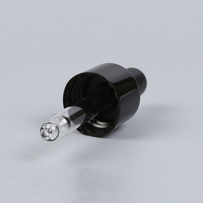 18/410 Shiny Black  Aluminium Essential Oil Dropper Cap Oil Pipette Dropper