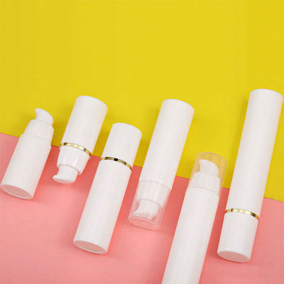 15ml 30ml 50ml White PP Airless Pump Bottles With PP Cap for Serum and Cream