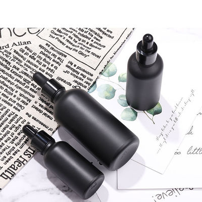 Empty Essential Oil Bottles Glass Dropper Bottle  Black Aluminium Dropper