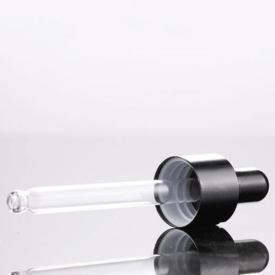 Empty Essential Oil Bottles Glass Dropper Bottle  Black Aluminium Dropper