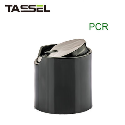 PCR 24/410 Black Disc Caps Bottle Cap For Shampoo Lotion Products
